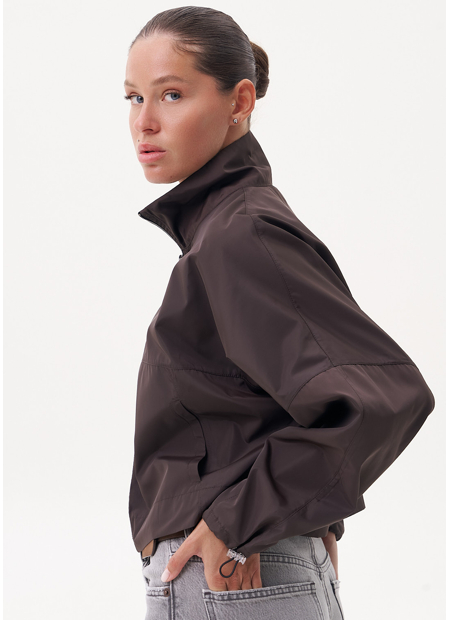 Women’s FRND Sonata Bomber Windbreaker in Chocolate Brown