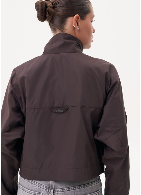 Women’s FRND Sonata Bomber Windbreaker in Chocolate Brown