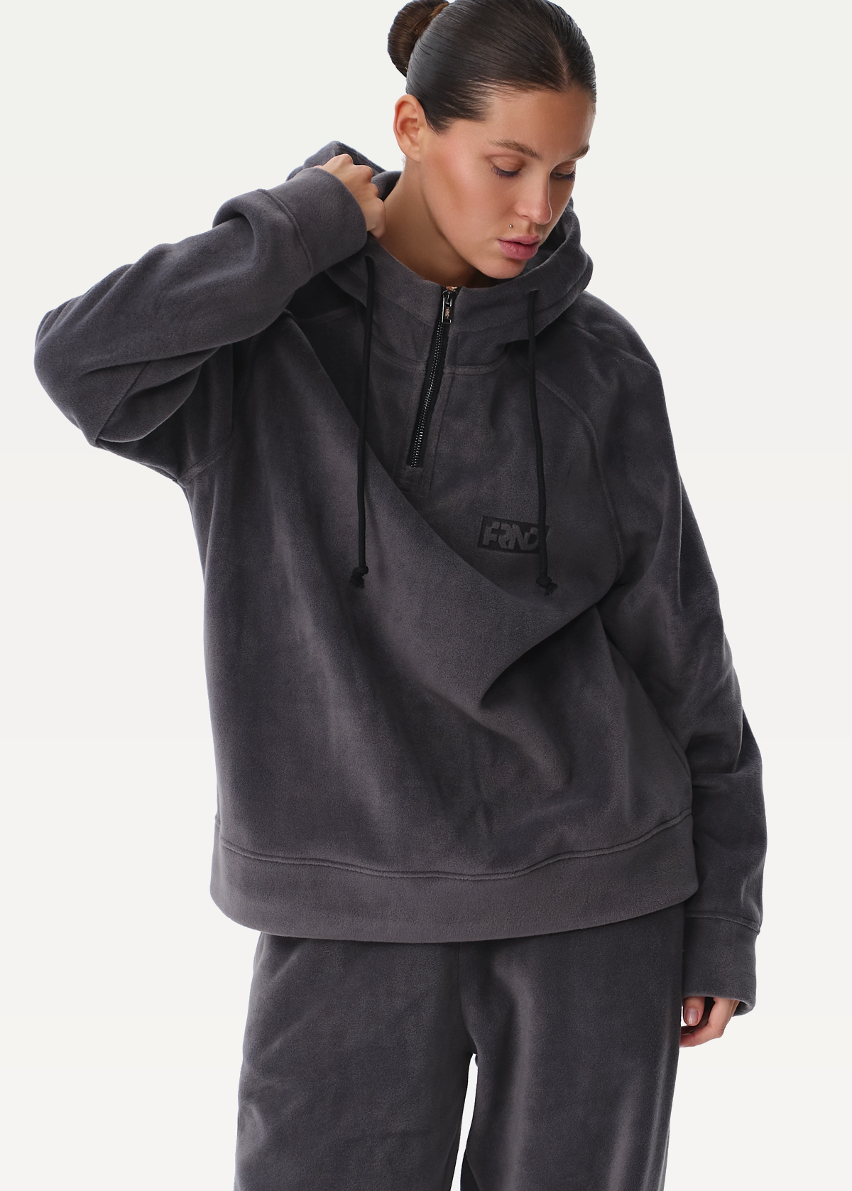 Худі унісекс FRND FOR FRIENDS Impulse Polar Fleece темно-сірого кольору