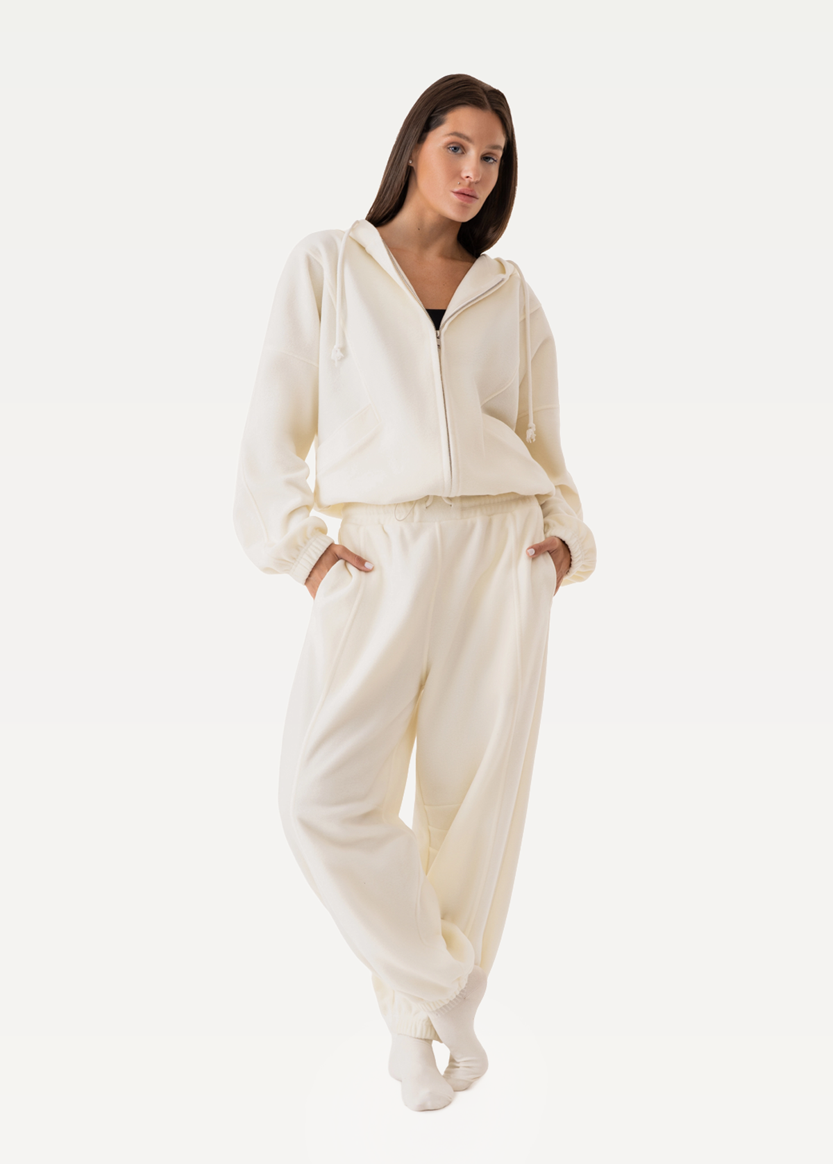 Штани жіночі FRND FOR FRIENDS Paradox Polar Fleece молочного кольору