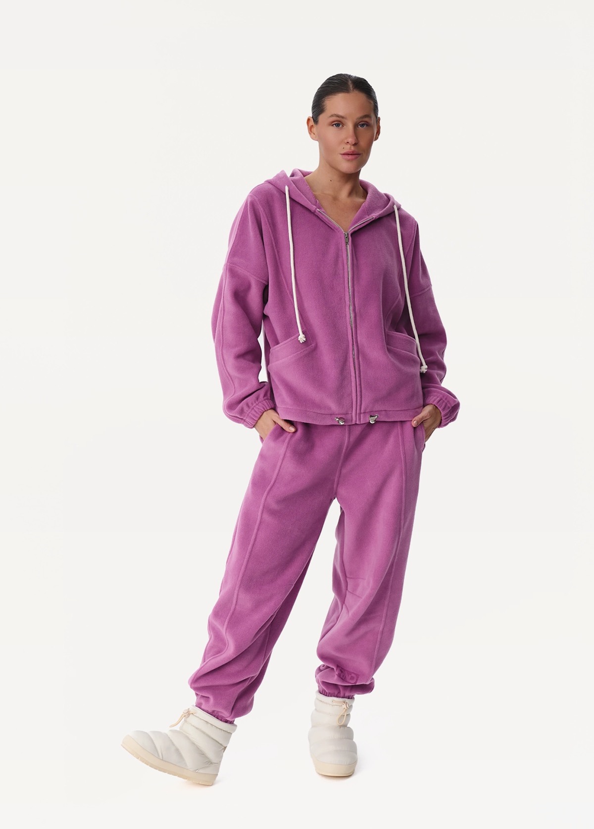 Штани жіночі FRND FOR FRIENDS Paradox Polar Fleece ягідного кольору