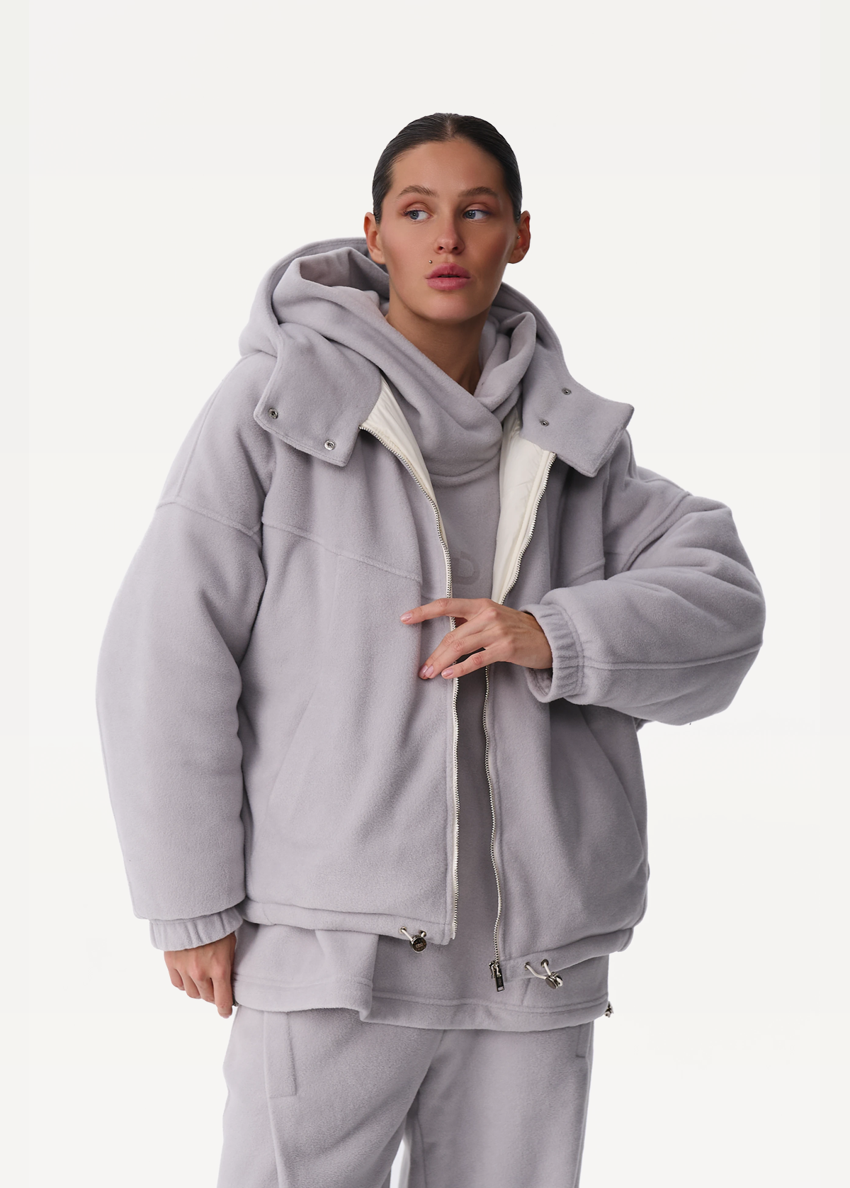 Куртка жiноча FRND FOR FRIENDS Paloma Polar Fleece світло-сірого кольору