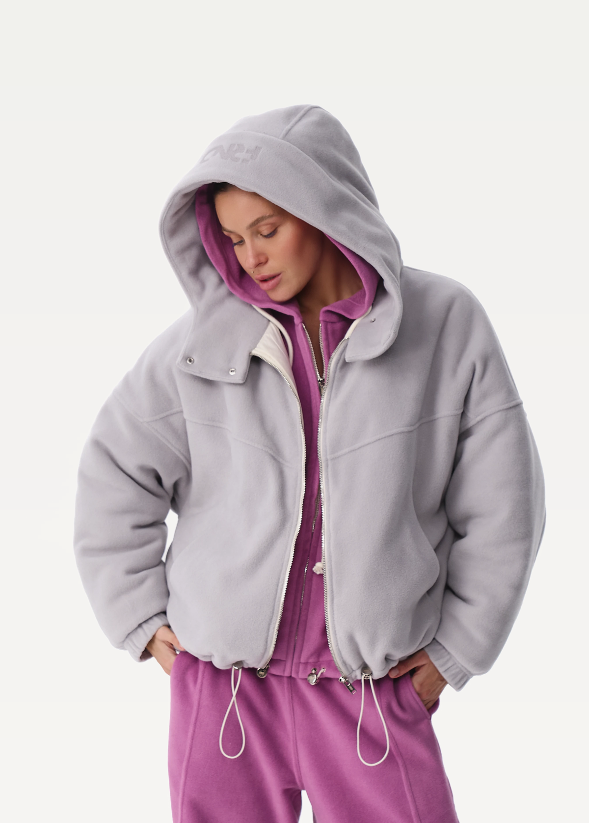 Куртка жiноча FRND FOR FRIENDS Paloma Polar Fleece світло-сірого кольору
