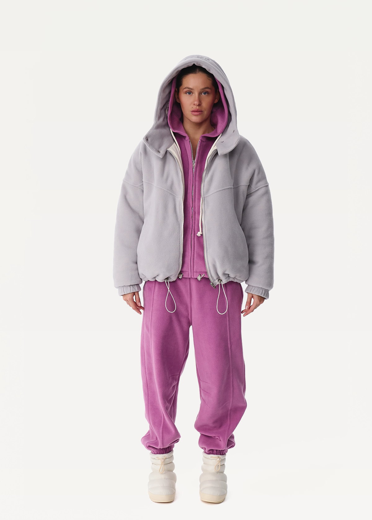 Куртка жiноча FRND FOR FRIENDS Paloma Polar Fleece світло-сірого кольору