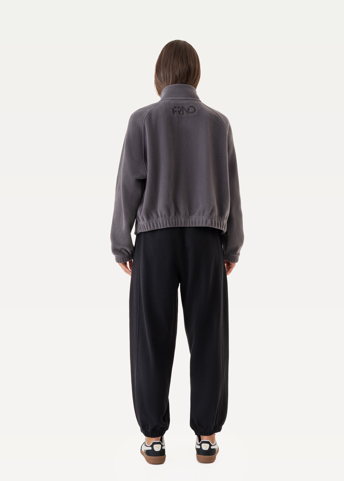 Бомбер жiночий FRND FOR FRIENDS Level Polar Fleece темно-сірого кольору