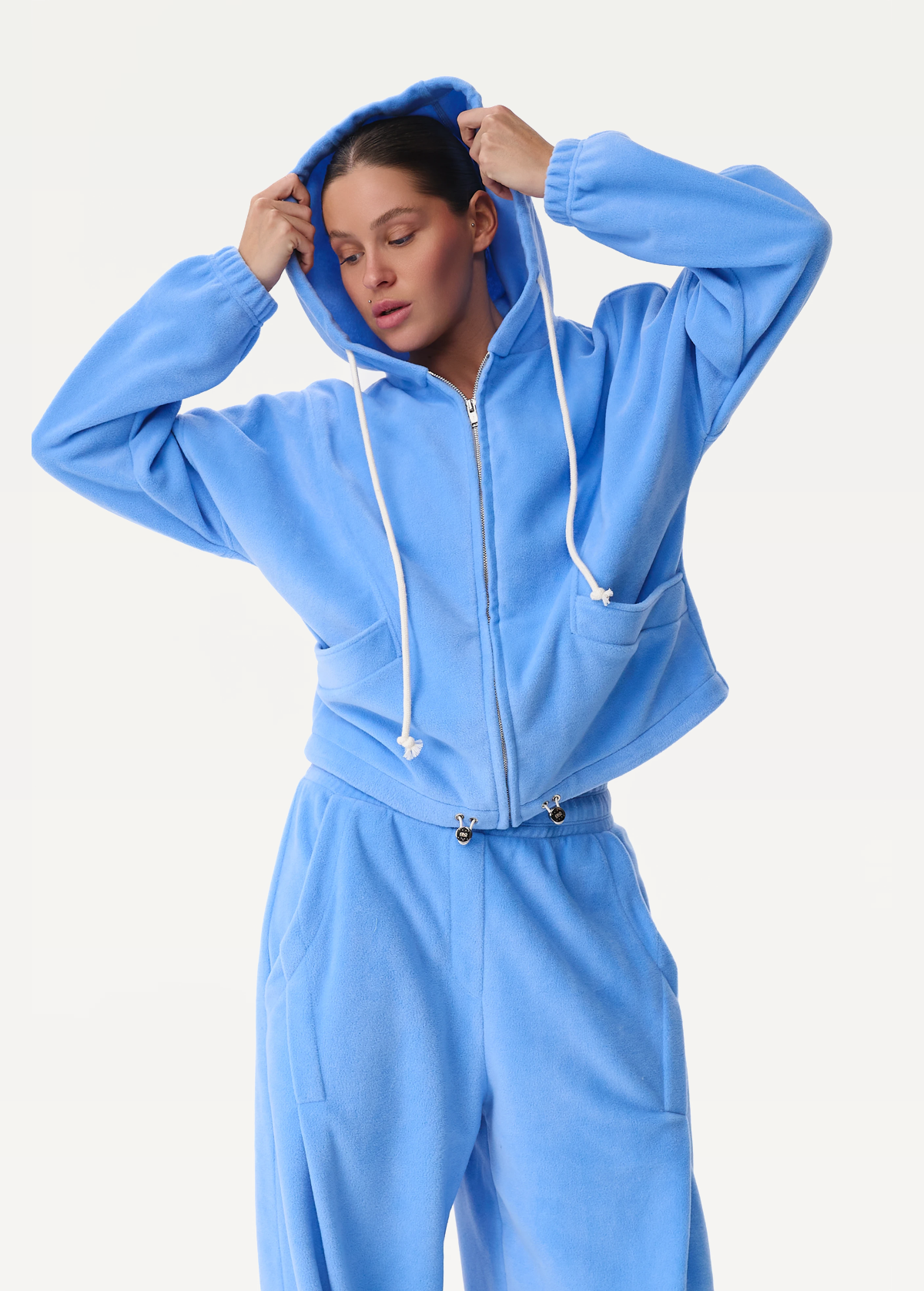 Худі на блискавці жіноче FRND FOR FRIENDS Paradox Polar Fleece блакитного кольору