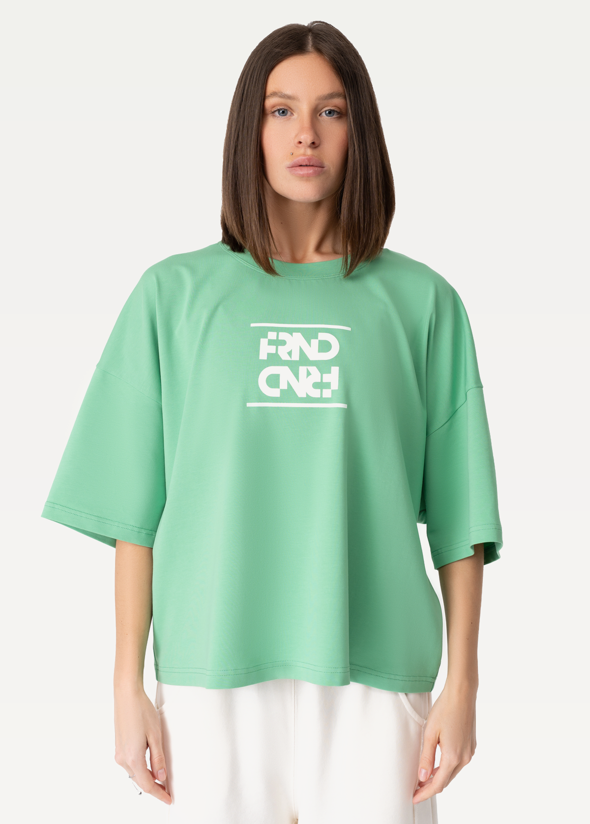 Футболка FRND FOR FRIENDS Woman зеленого кольору